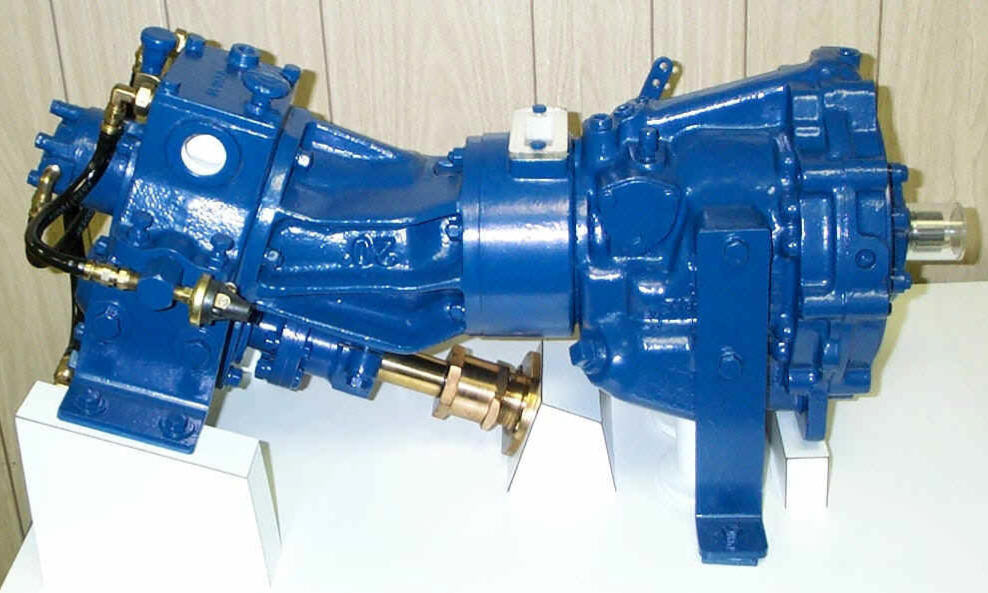 Walter V-Drive mounted directly to a Velvet Drive transmission