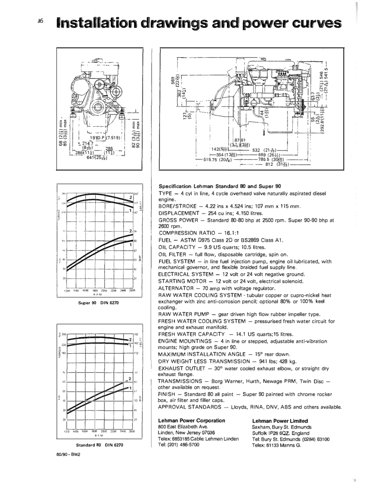Lehman Operators Manual & Parts ID 4C91 (SD80, SP90, SD120, SP135