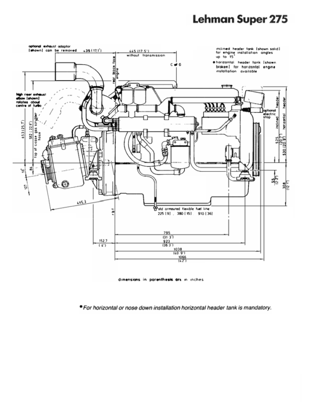 Lehman SpecSheet SP275 Super (Ford 2728TIM)